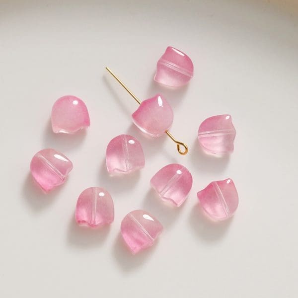 Tulip Flower Glass Beads Charm