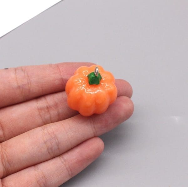 Orange Pumpkin Resin Charms