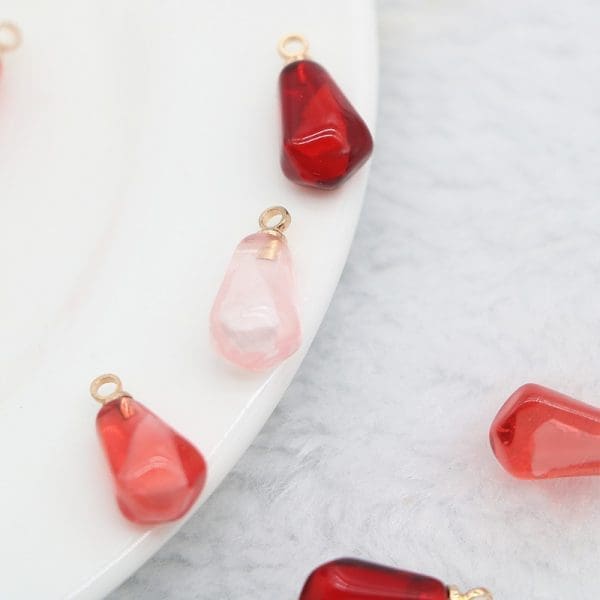 Pomegranate Seed Resin Charms