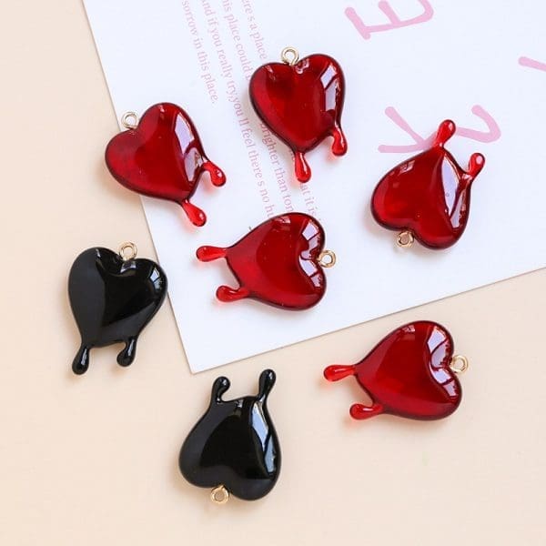 Love Heart Acrylic Charms