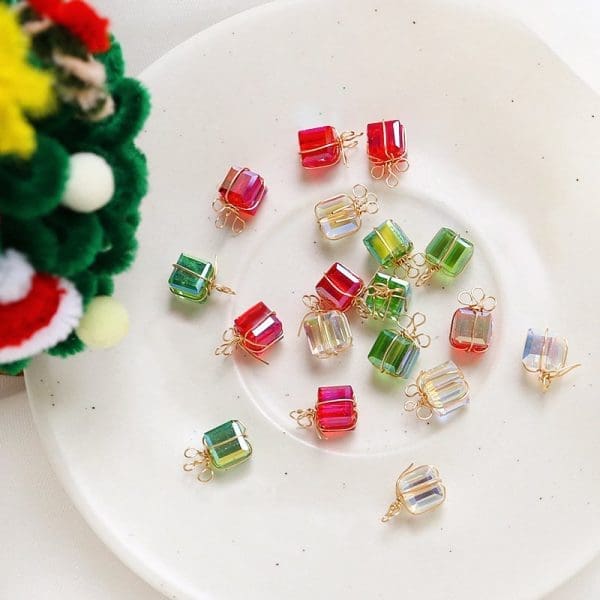 Christmas Gift Box Resin Charms