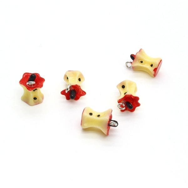 Simulation Apple Resin Charms