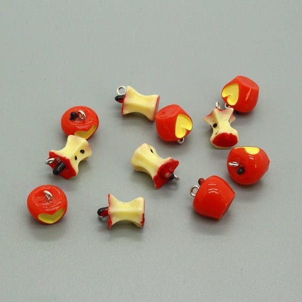 Simulation Apple Resin Charms