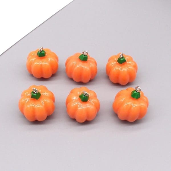 Orange Pumpkin Resin Charms