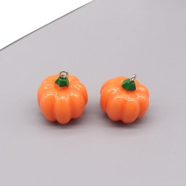 Orange Pumpkin Resin Charms