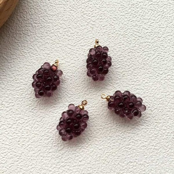 Grape Pomegranate Resin Charms