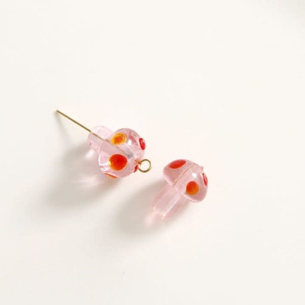 Mushroom Glass Beads Charm