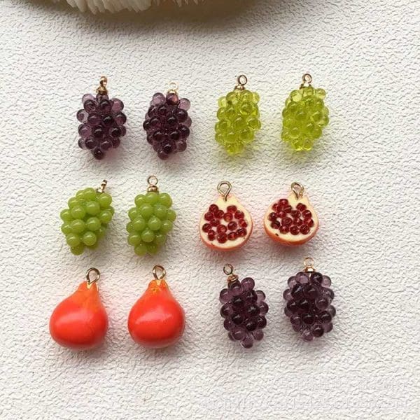 Grape Pomegranate Resin Charms