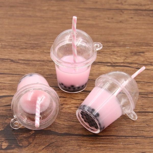 Straw Milk Tea Cup Resin Charms