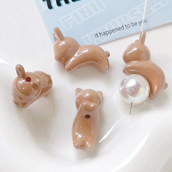 Acrylic Colorful Bunny Beads