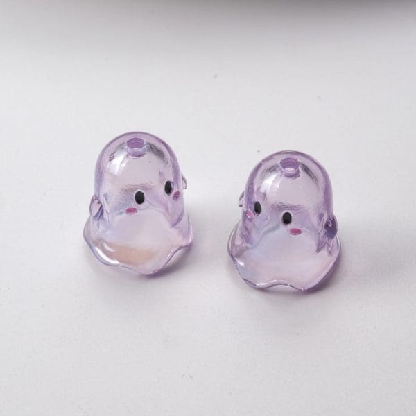 Acrylic Funny Ghost Beads