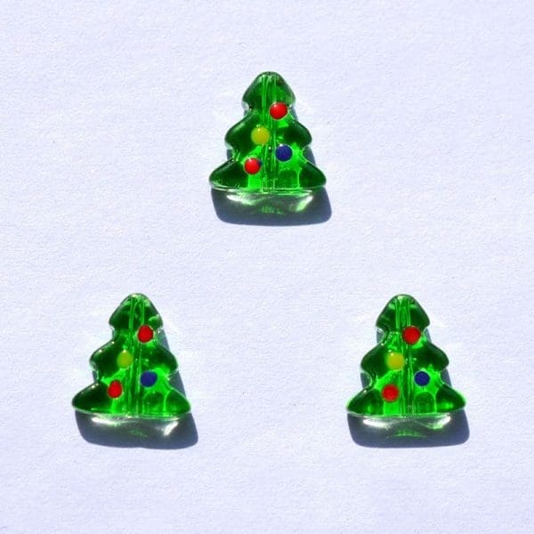 Christmas Tree Glass Beads