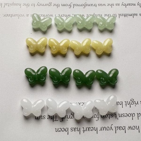 Color Butterfly Glass Beads