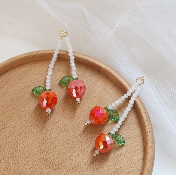 Raspberry Apple Resin Charms