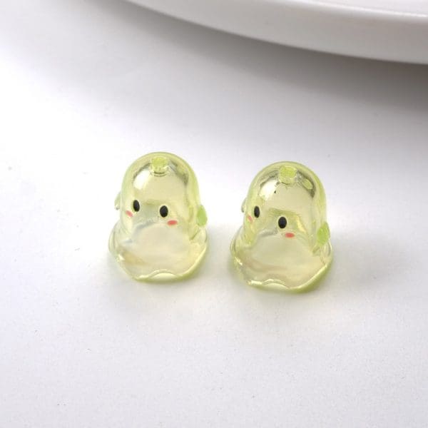 Acrylic Funny Ghost Beads