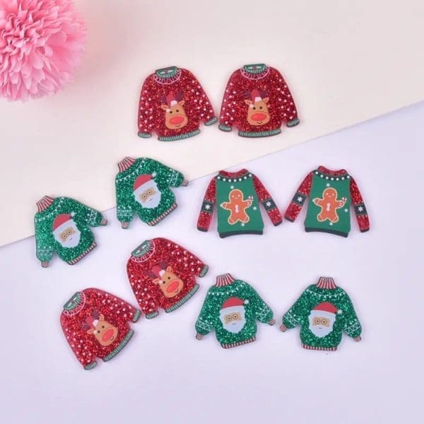 Christmas Sweater Enamel Charms