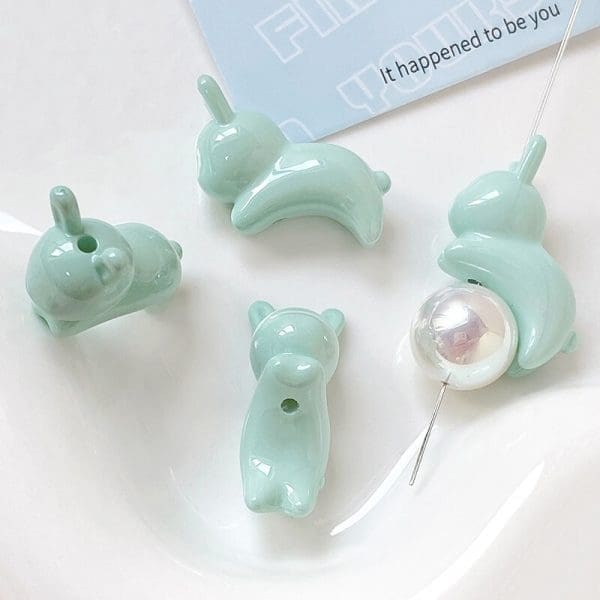 Acrylic Colorful Bunny Beads