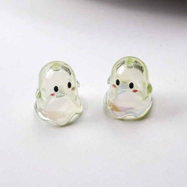 Acrylic Funny Ghost Beads