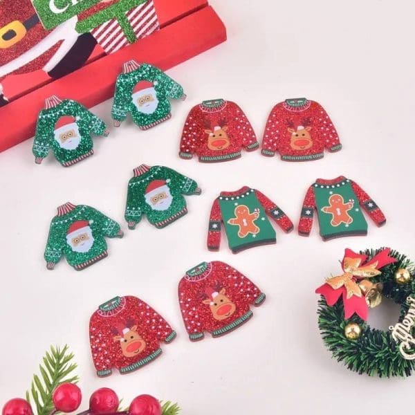 Christmas Sweater Enamel Charms