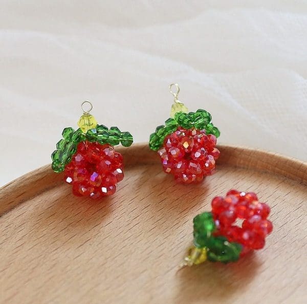 Raspberry Apple Resin Charms