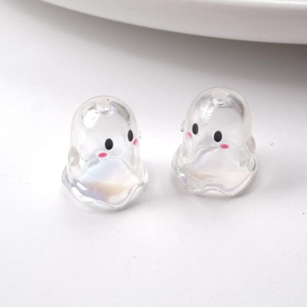 Acrylic Funny Ghost Beads