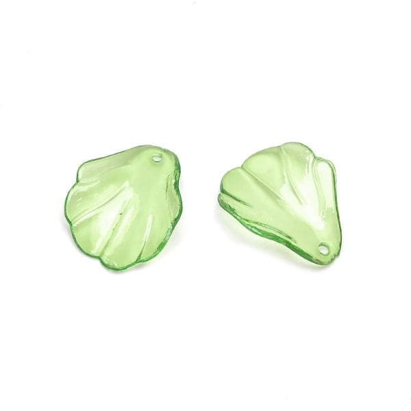 Acrylic Green Leaf Beads Charm