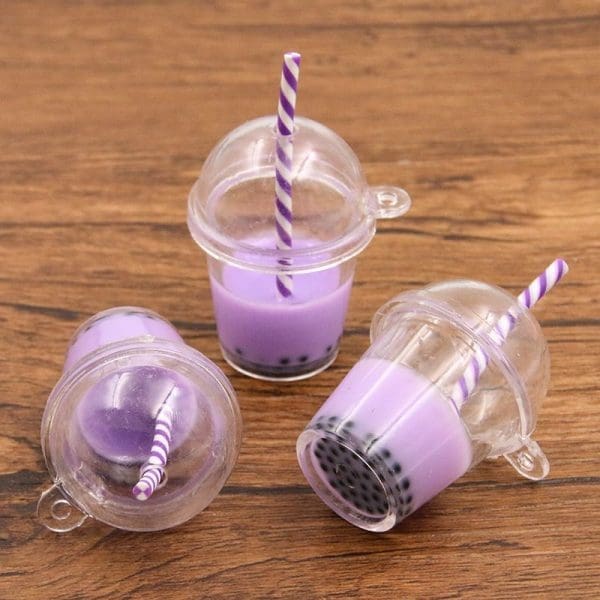 Straw Milk Tea Cup Resin Charms