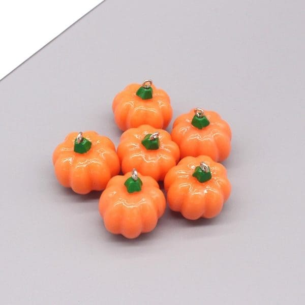 Orange Pumpkin Resin Charms