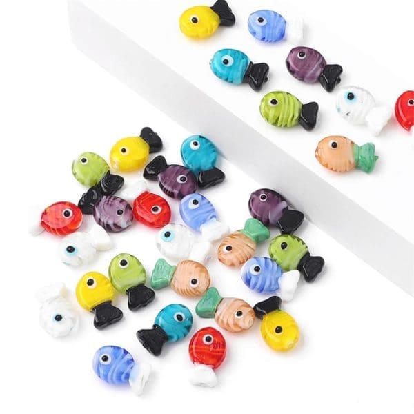 Colorful Fish Glass Beads Charm