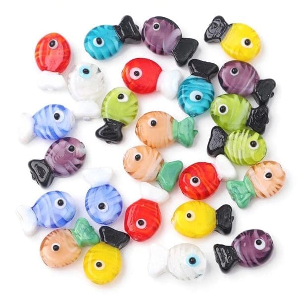 Colorful Fish Glass Beads Charm