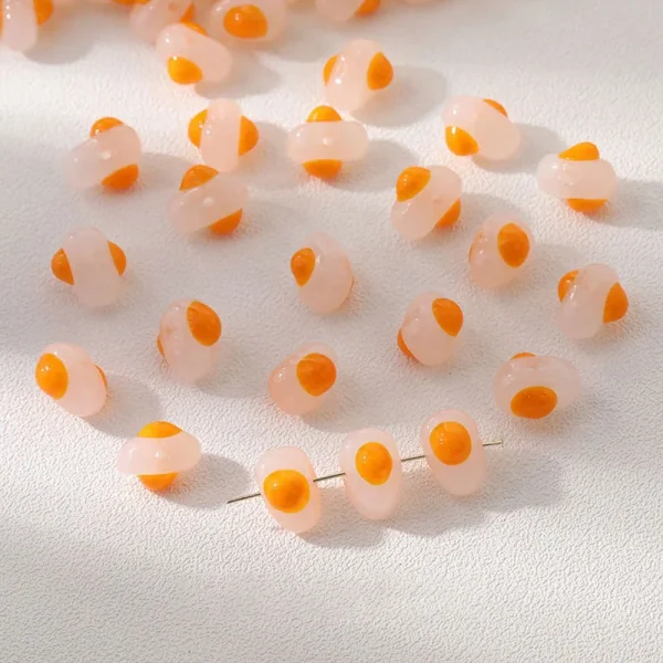 Food Poached Egg Glass Beads