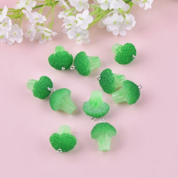 Broccoli Vegetable Resin Charms