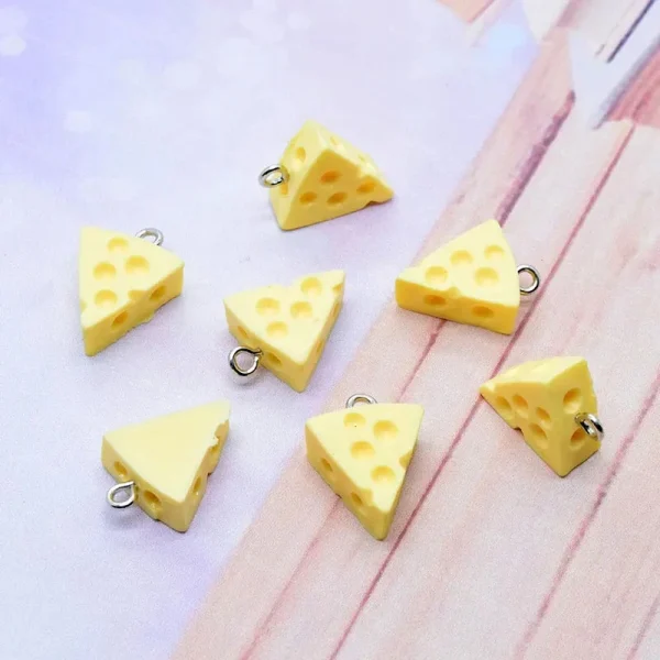 Triangle Cheese Food Resin Charms