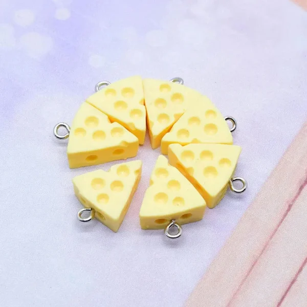 Triangle Cheese Food Resin Charms