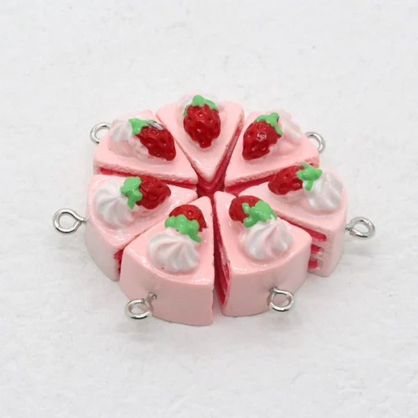 Strawberry Cake Food Resin Charms