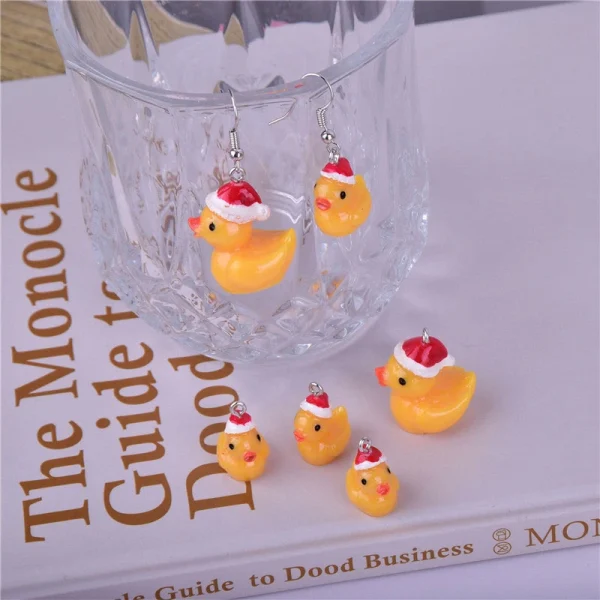 Christmas Duck Resin Charms