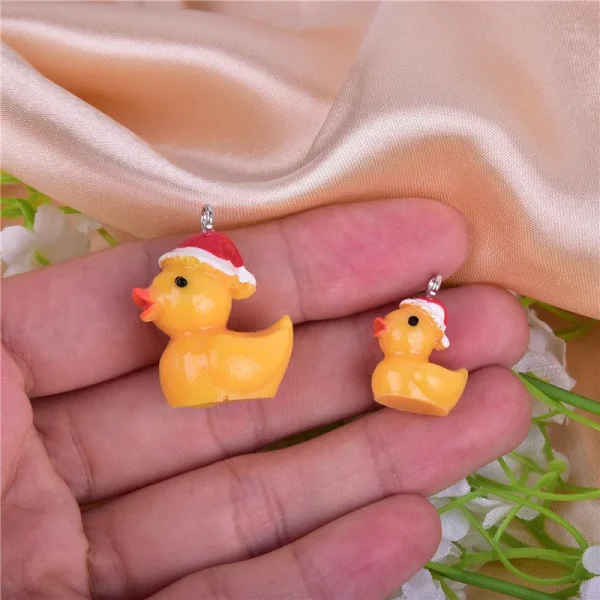 Christmas Duck Resin Charms