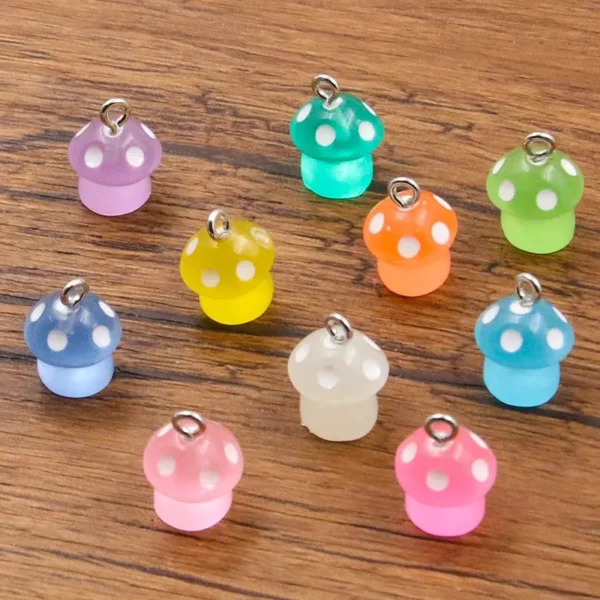 Color Mushroom Luminous Charms