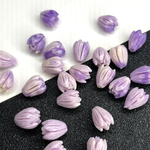 Tulips Flower Shell Beads