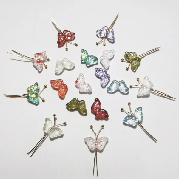 Mini Butterfly Glass Beads