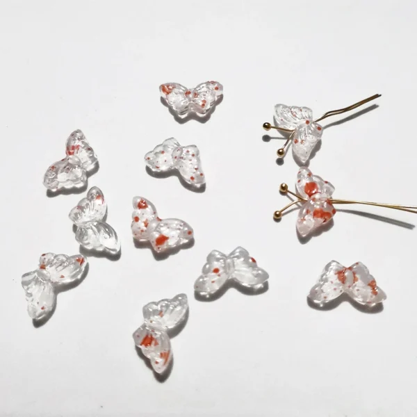 Mini Butterfly Glass Beads