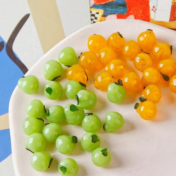 Fruit Pear Glass Beads