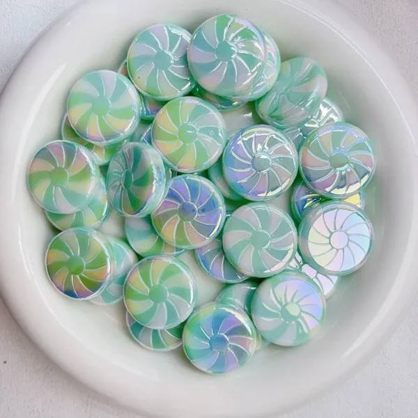 Color Windmill Round Acrylic Beads