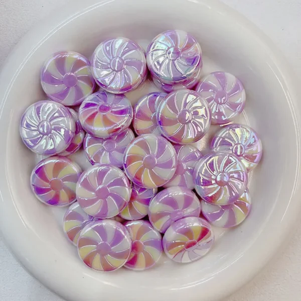 Color Windmill Round Acrylic Beads