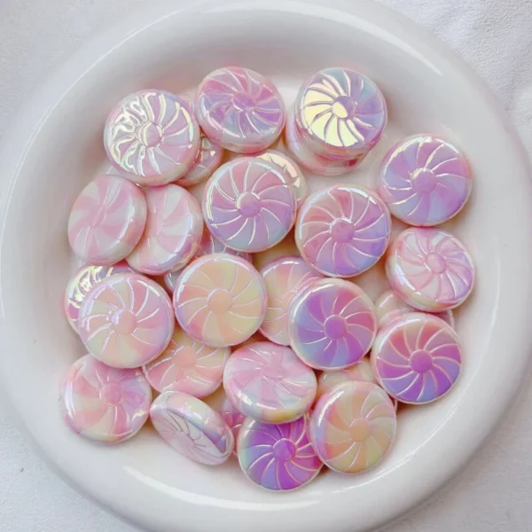 Color Windmill Round Acrylic Beads