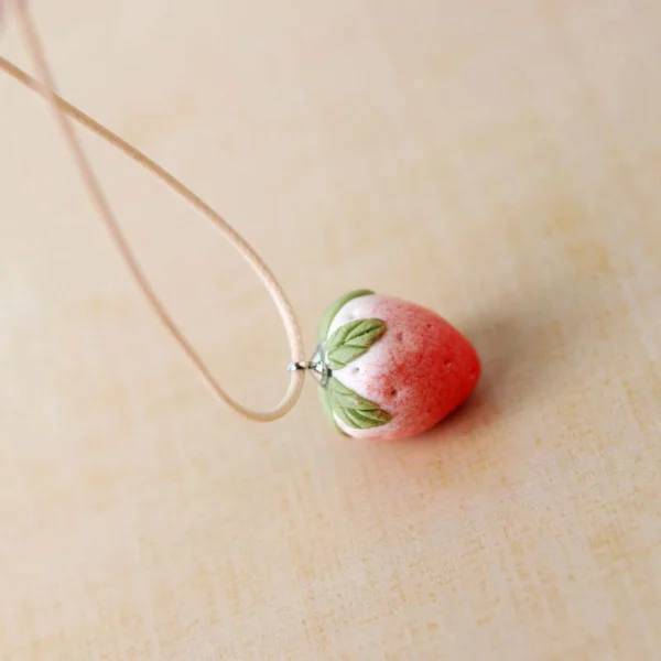 Clay Fruit Strawberry Charms