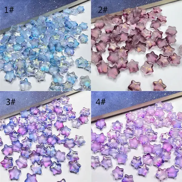 Color Star Glass Beads