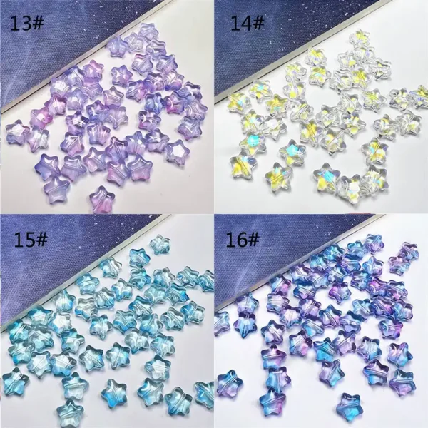 Color Star Glass Beads