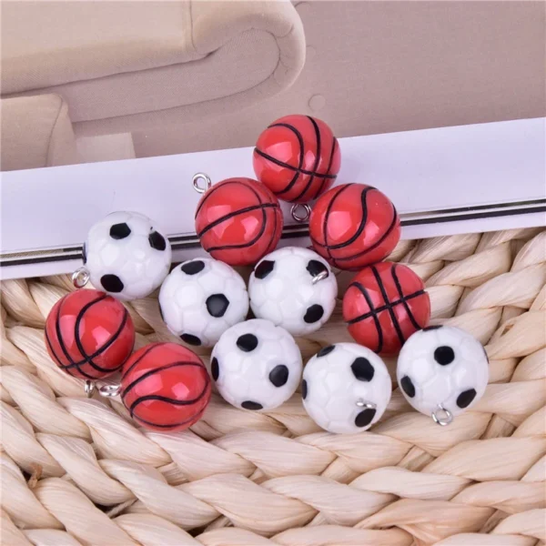 Basketball Soccer Resin Charms