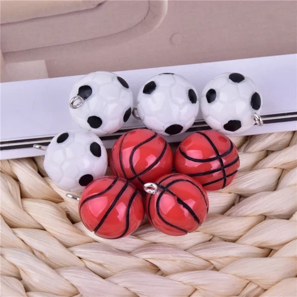 Basketball Soccer Resin Charms